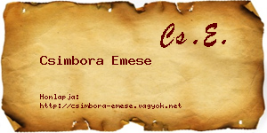 Csimbora Emese névjegykártya