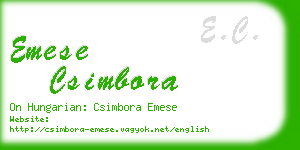 emese csimbora business card